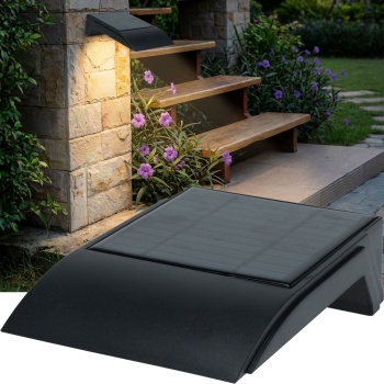 Solar-LED-Wandleuchte für Aussenbereiche - PIR-Bewegungssensor, 50 Lumen, schwarz - ideal für Hauseingänge, Gärten, Terrassen - Kabellose Installation