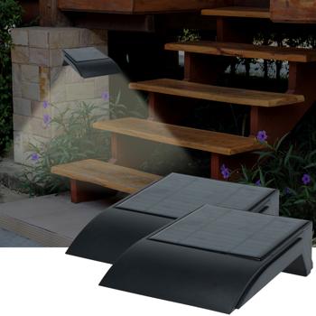 Preview: 2er-Set Solar-LED-Wandleuchte für Aussenbereiche - PIR-Bewegungssensor, 50 Lumen, schwarz-für Hauseingänge, Gärten, Terrassen - Kabellose Installation