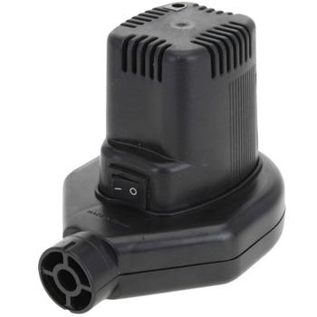Preview: 12V & 230V Elektro-Luftpumpe, 60W, schwarz – Mit 3 Aufsätzen, flexibel für Auto & Steckdose, ideal für Luftmatratzen, Pools & mehr