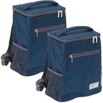 Preview: 2er-Set Kühlrucksack, Nylongewebe, wasserabweisend, 10 l, hält Lebensmittel & Getränke stundenlang kühl, ideal für Picknick, Camping & Festivals