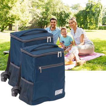 2er-Set Kühlrucksack, Nylongewebe, wasserabweisend, 10 l, hält Lebensmittel & Getränke stundenlang kühl, ideal für Picknick, Camping & Festivals