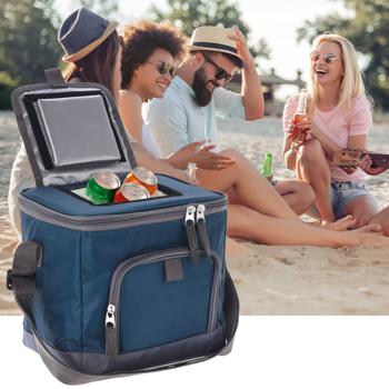 Kühltasche 8 Liter mit Schultergurt (blau) - Ideal für Picknick, Arbeit & Ausflug - Hält Getränke & Essen zuverlässig kühl - Praktisch & leicht