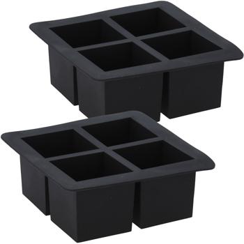 Preview: 2er-Set Flexible Eiswürfelform für 4 XL-Eiswürfel