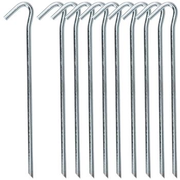 Preview: Zeltheringe 20 Stück - 23 cm lange Eisenheringe 6mm dick - Sicherer Halt bei Wind & auf harten Böden - Robuste, verzinkte Bodenanker für Zelte, Pavillons