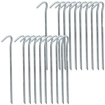 Zeltheringe 20 Stück - 23 cm lange Eisenheringe 6mm dick - Sicherer Halt bei Wind & auf harten Böden - Robuste, verzinkte Bodenanker für Zelte, Pavillons