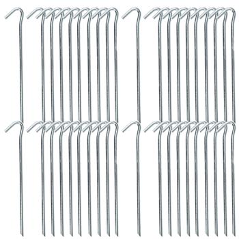 Zeltheringe 40 Stück - Sicherer Halt auf harten Böden für Zelte & Pavillons - Robuste Eisenheringe verzinkt 23 cm lang - 6 mm dick - Langlebig & Rostschutz