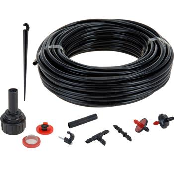 71-tlg. Pflanzen-Bewässerungssystem: 23m anpassbarer Schlauch + Filter, Düsen & Schellen für zeitsparende, effiziente Bewässerung