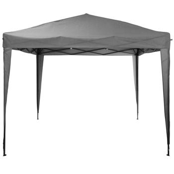 Faltpavillon - Grau - 3x3m Dach - 2,45m Höhe - UV Schutz - Outdoor Party Zelt - Robust - Inkl. Trage- & Aufbewahrungstasche