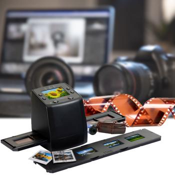 Tragbarer Dia- & Negativ-Scanner - Digitalisiert Familienerinnerungen in 5-MP-Qualität - Standalone mit 2.4" Display & SD-Slot bis 32 GB - Ohne PC