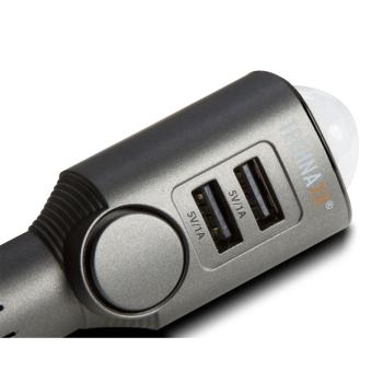 Preview: Universal Autoalarm - 110 dB Sirene & Bewegungssensor für PKW/Van Diebstahlschutz - 12-24V Zigarettenanzünder-Akku, inkl. Fernbedienung, LED