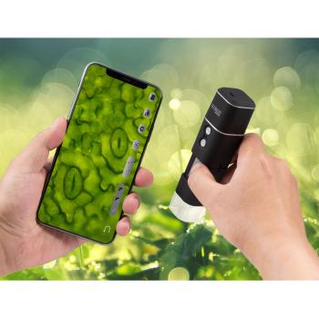Preview: Kabelloses Full-HD-Mikroskop mit WLAN, 1000x Vergrösserung, Akku, Halterung - Foto/Video - Entdecke Details mit optimaler Leistung