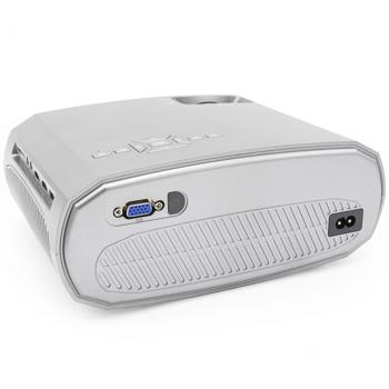 Preview: FullHD Beamer (1080p) mit 200 Zoll Projektion – LED-Projektor mit Lautsprecher, Fernbedienung, HDMI & VGA, Bildformat 4:3 / 16:9