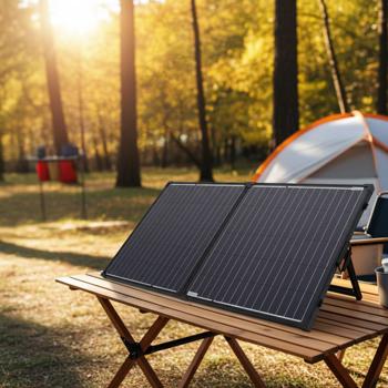 Faltbares Solarpanel, hocheffiziente 18 V & 100 Watt, monokristalline Solarzellen, inkl. Laderegler, 2 USB Anschlüsse, lädt Powerstations und 12/24V Batterien 
