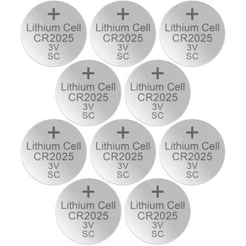 CR2025 10er-Set Lithium-Knopfzellen – 3V / 170mAh – leistungsstark, langlebig & zuverlässig – ideal für Uhren, Fernbedienungen, Autoschlüssel & mehr