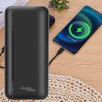 Powerbank mit 3 USB Ports, 20.000 mAh, USB-C & 2 USB-A Ports, Quick Charge 3.0, für iPhone 16, 15, 14, 13, 12, Pro/Max Samsung, iPad, Huawei
