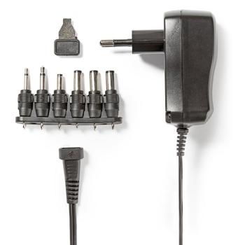Einstellbares universal Netzteil, 3 - 12 V DC, wechselbarer Adapter, 100 - 240 V AC, 6 DC Stecker für Haushaltselektronik