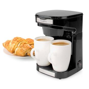 Preview: Kompakte Filter-Kaffeemaschine mit Abschalt-Automatik, inkl. 2 Tassen – ideal für Zuhause & Büro, aromatischer Kaffeegenuss, 450 W, platzsparend