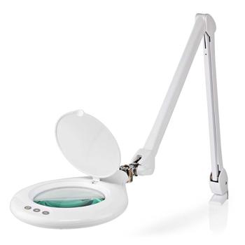 Preview: Leuchtstarke LED-Lupenleuchte, 1,75x Vergrösserung, Glaslinse, 10W, 660lm, weiss, dimmbar – Für Basteln, Modellbau & Reparaturen