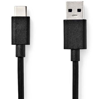 Preview: USB-C auf USB-A Ladekabel - High-Speed-Datenübertragung & Laden von Mobilgeräten - USB 3.2 Gen 1, 5 Gbit/s, 3.0 A, 1m, Schwarz, Vernickelt