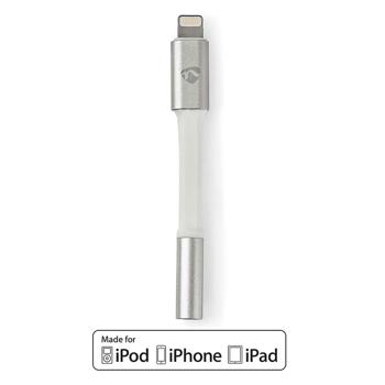 Preview: Lightning auf 3.5mm Klinke Adapterkabel - MFI lizenziert mit Apple Chipsatz für iPhone iPad iPod - 0.15m - Aluminium - Vergoldet - Schwarz