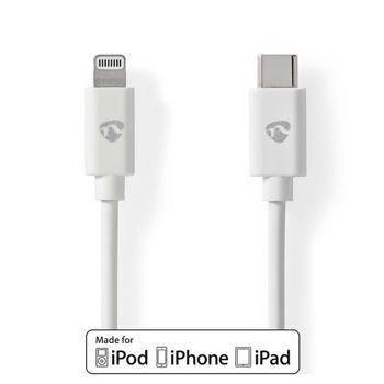 Preview: 3er-Set iPhone Ladekabel MFi zertifiziert - optimale Synchronisation & Aufladung Apple-Geräte - 2m Lightning Kabel USB-C 60W/20V/3A 480 Mbit/s robust weiss
