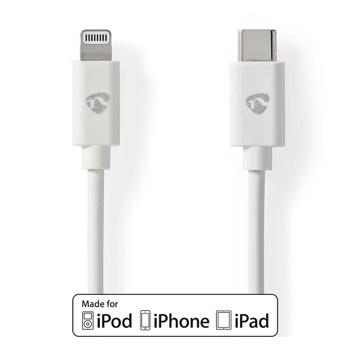 Preview: iPhone Ladekabel, Lightning Kabel, USB-C, Apple MFi Zertifiziert, 1 m, weiss ideal für Iphone 6, 7, 8, 9, X, XS, 11, 12, 13, 14, Pro / Max