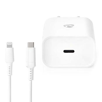 Preview: 2er-Set Schnell Ladegerät mit USB- C auf Lightning Ladekabel, 1m, Quick Charge Set, USB Netzteil u. Kabel für iPhone 7, 8, 9, X, 11, 12, 13, 14, PRO / MAX