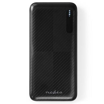 Preview: Powerbank 10.000 mAh – schnelles Aufladen mit 18 W, LED-Anzeige, kompakt & leicht, USB-C & USB-A, ideal für unterwegs, schwarz