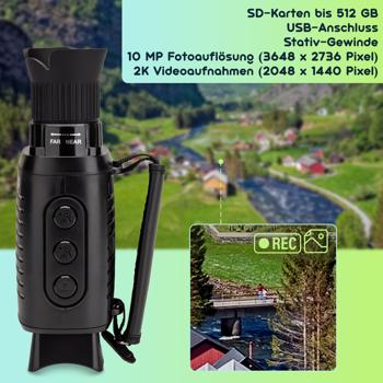 Preview: Professionelles Monokulares Infrarot Nachtsichtgerät, Foto und Video, Sicht bis 500m , 2k Videoaufnahmen, 5-fach Zoom, TFT Farbdisplay