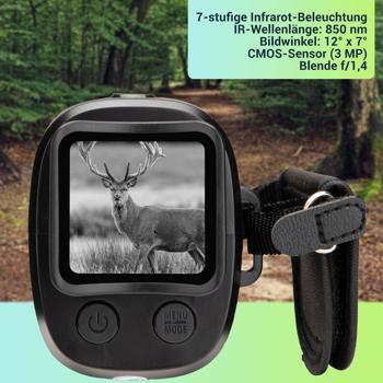 Preview: Professionelles Monokulares Infrarot Nachtsichtgerät, Foto und Video, Sicht bis 500m , 2k Videoaufnahmen, 5-fach Zoom, TFT Farbdisplay