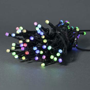 Preview: Bunte SmartLife LED Lichterkette: 42 RGB LEDs, 8 Lichtmuster, IP65, 5m – App-Steuerung für stimmungsvolle & farbenprächtige Beleuchtung