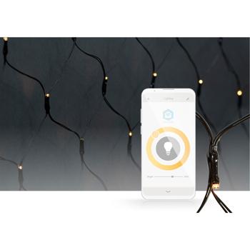 Preview: WLAN LED Lichternetz 3x3m - 400 dimmbare LEDs, 7 Muster, IP65 - App-, Google Assistant- & Alexa-Steuerung für Innen & Aussen