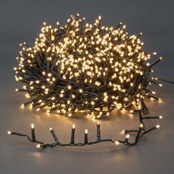 Preview: XL LED Lichterkette mit 1200 warmweissen LEDs – 24 m lang, 7 Lichtmuster, IP44 wetterfest, ideal für Weihnachten, Garten & Deko–stimmungsvolles Licht