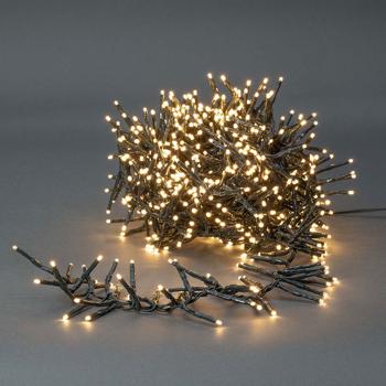 Preview: LED Lichterkette 576 LEDs - Warmweiss für Innen & Aussen mit IP44 Spritzschutz - 7 Lichtmuster, 4.2m Länge, 6h-Timer - Weihnachtsdeko