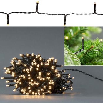 LED Lichterkette 14,4 m, 192 LEDs, warmweiss, batteriebetrieben, 7 Lichtmuster, IP44, energiesparend & flexibel für Innen- & Aussenbeleuchtung