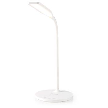 Preview: LED-Schreibtischlampe - Wireless-Ladegerät Dimm-Funktion - 36 LEDs, warm-/kalt-/naturweiss - Qi-kompatibel, neigbar, rutschfest, Weiss - 10W - 2700-6500K
