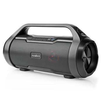 Preview: Tragbarer 120W Bluetooth Lautsprecher mit Sprachsteuerung, IPX5, USB/AUX, microSD, TWS. Wasserdichter Partylautsprecher, kraftvoller Sound, robust