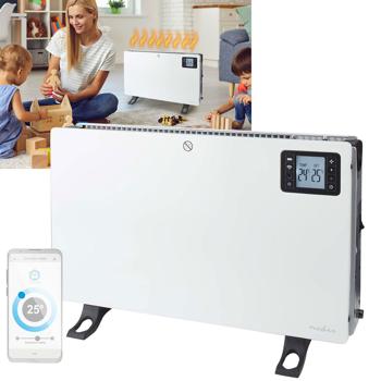SmartLife Konvektor Heizung - Wi-Fi, Sprachsteuerung, LCD-Display, Thermostat - 2000W, 3 Heizstufen, ideal bis 20m², Frostschutz