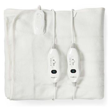 Hochwertiges Wärmeunterbett für 2 (160x140cm): Elektrische Heizdecke mit 2 Fernbedienungen. Beheizbare Unterdecke in Creme für wohlige Wärme