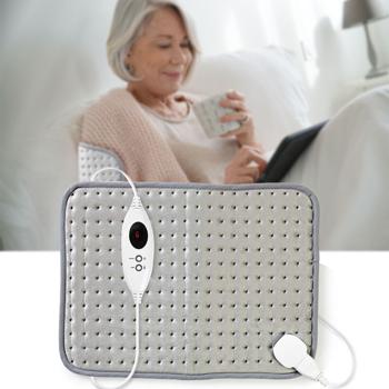 Kuschelig weiches elektrisches Heizkissen – Wärmekissen mit 100 Watt, 42x32 cm, 3 Temperaturstufen, abnehmbarer - waschbarer Bezug