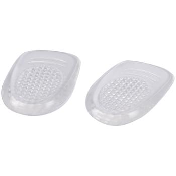 Preview: Geleinlagen 2er Set - elastisches Fersenkissen zur Druckentlastung & Reduzierung von Fersenschmerzen - transparent, selbstklebend, für alle Schuhe
