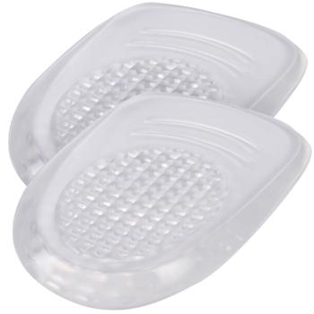 Geleinlagen 2er Set - elastisches Fersenkissen zur Druckentlastung & Reduzierung von Fersenschmerzen - transparent, selbstklebend, für alle Schuhe