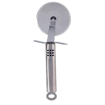 Preview: Pizzaschneider Edelstahl 22 cm - Pizzaroller für saubere, effiziente Schnitte - Spülmaschinenfest - Ideal für Pizza, Nudelteig & Tortillas