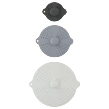 Silikondeckel, 3er Set, dehnbar, unterschiedliche Grössen, mehrfarbig