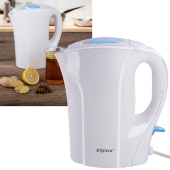 Kompakter und leistungsstarker Wasserkocher, 1 Liter, 1000 Watt – schnelles Aufkochen, modernes Design in Weiss, ideal für Tee, Kaffee & mehr