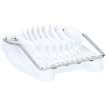 Eierschneider mit 8 Edelstahl-Drähten - Perfekte Eierscheiben für Salate, Sandwiches & Gerichte - Spülmaschinenfest - Kunststoff/Edelstahl 8x10.5x2.6cm