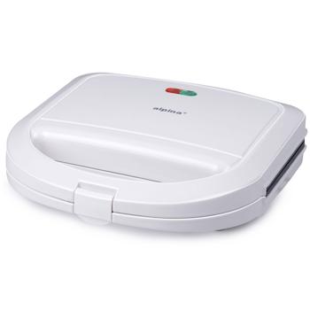 Preview: Sandwichmaker Weiss 750W - Für 2 knusprige Toasts & schnelle Mahlzeiten - Antihaftbeschichtung - Ideal für Küche, Büro & Camping