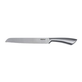 Preview: Küchenmesser mit Wellenschliff-Klinge - Edelstahl Brotmesser für Brot, Gebäck & Braten - Ergonomischer Griff, 33.5x2.8x4cm, 170g - Robust & leicht zu reinigen