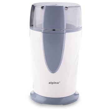 Preview: Elektrische Kaffeemühle 150W - Mahlt Bohnen Nüsse Samen - Korrosionsbeständige Stahlklingen - Transparenter Deckel - Rutschfeste Füsse - 17.5x9.5x9.8cm