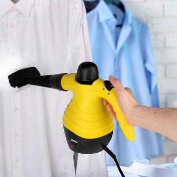 Preview: Tragbarer Dampfreiniger - 10 Aufsätze, löst Schmutz & desinfiziert ohne Chemie - 900-1050 Watt, 2,5-3,5 bar, schnell einsatzbereit (3 Min.)
